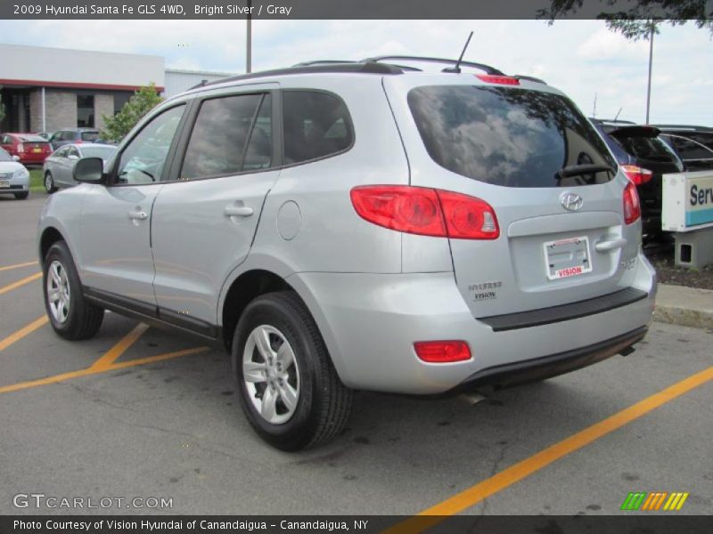 Bright Silver / Gray 2009 Hyundai Santa Fe GLS 4WD