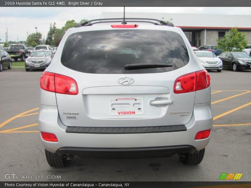 Bright Silver / Gray 2009 Hyundai Santa Fe GLS 4WD