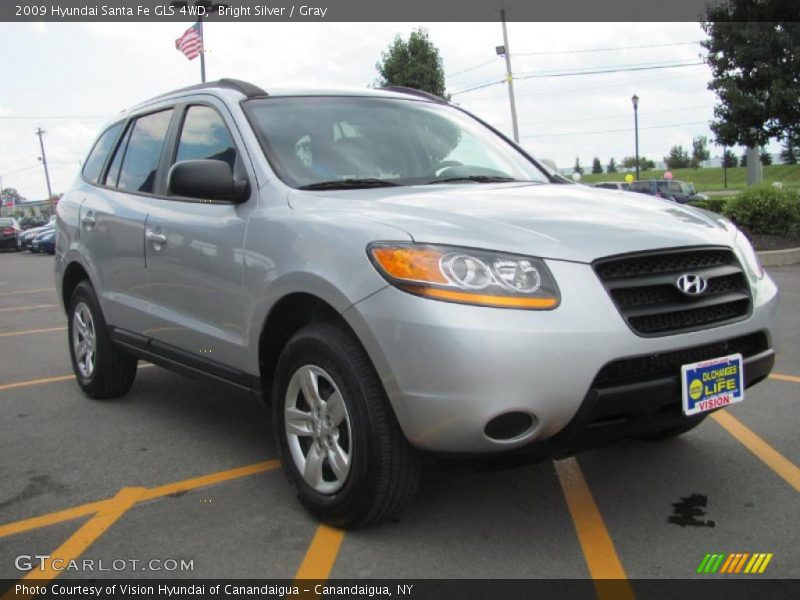 Bright Silver / Gray 2009 Hyundai Santa Fe GLS 4WD