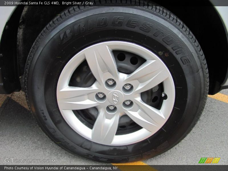 Bright Silver / Gray 2009 Hyundai Santa Fe GLS 4WD