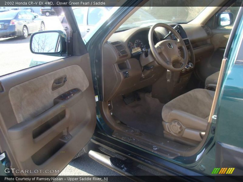 Clover Green Pearl / Saddle 2002 Honda CR-V EX 4WD