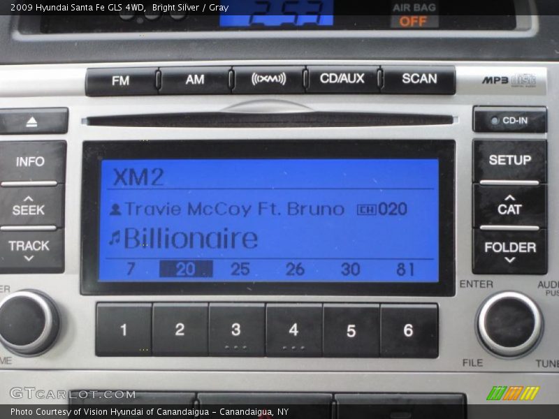 Bright Silver / Gray 2009 Hyundai Santa Fe GLS 4WD