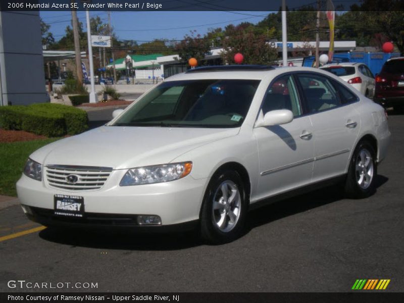 Powder White Pearl / Beige 2006 Hyundai Azera SE