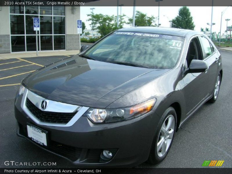 Grigio Metallic / Ebony 2010 Acura TSX Sedan