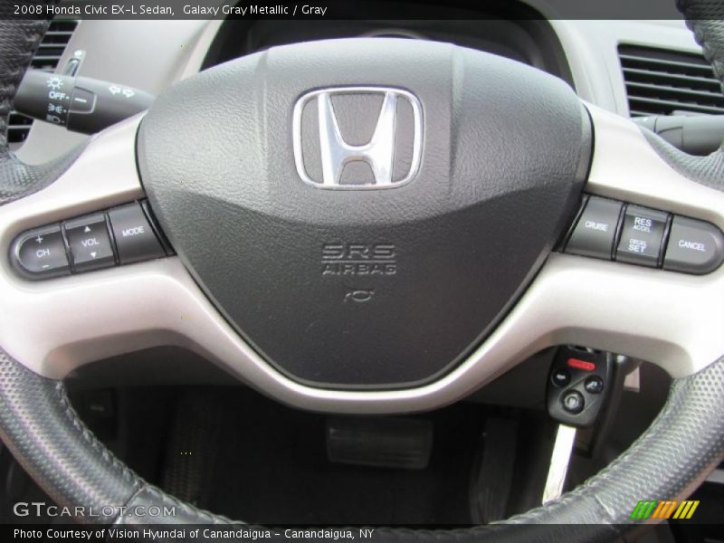 Galaxy Gray Metallic / Gray 2008 Honda Civic EX-L Sedan