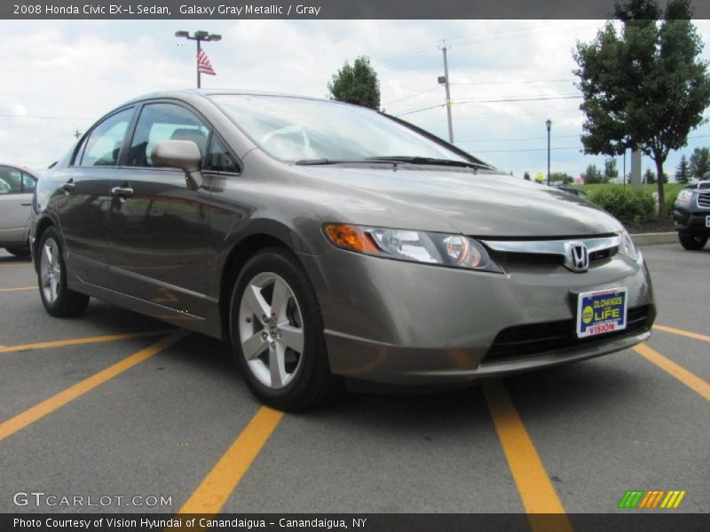 Galaxy Gray Metallic / Gray 2008 Honda Civic EX-L Sedan