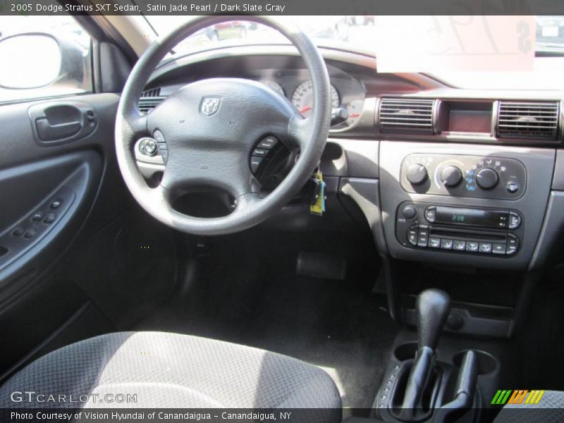 Satin Jade Pearl / Dark Slate Gray 2005 Dodge Stratus SXT Sedan