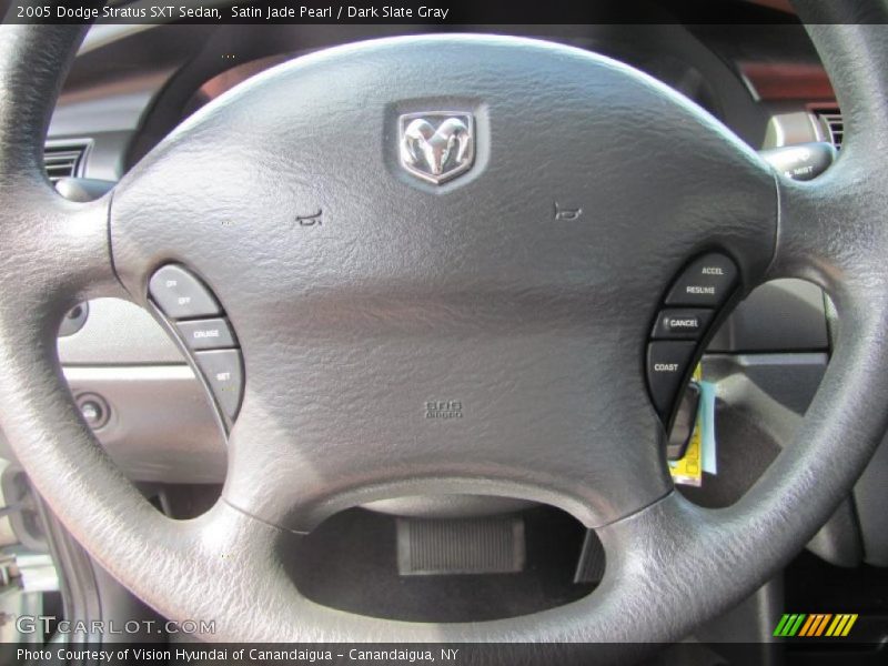 Satin Jade Pearl / Dark Slate Gray 2005 Dodge Stratus SXT Sedan