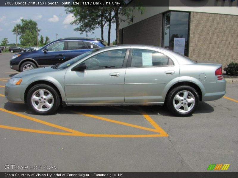 Satin Jade Pearl / Dark Slate Gray 2005 Dodge Stratus SXT Sedan