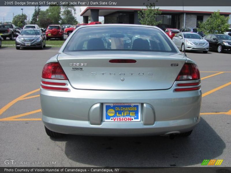 Satin Jade Pearl / Dark Slate Gray 2005 Dodge Stratus SXT Sedan