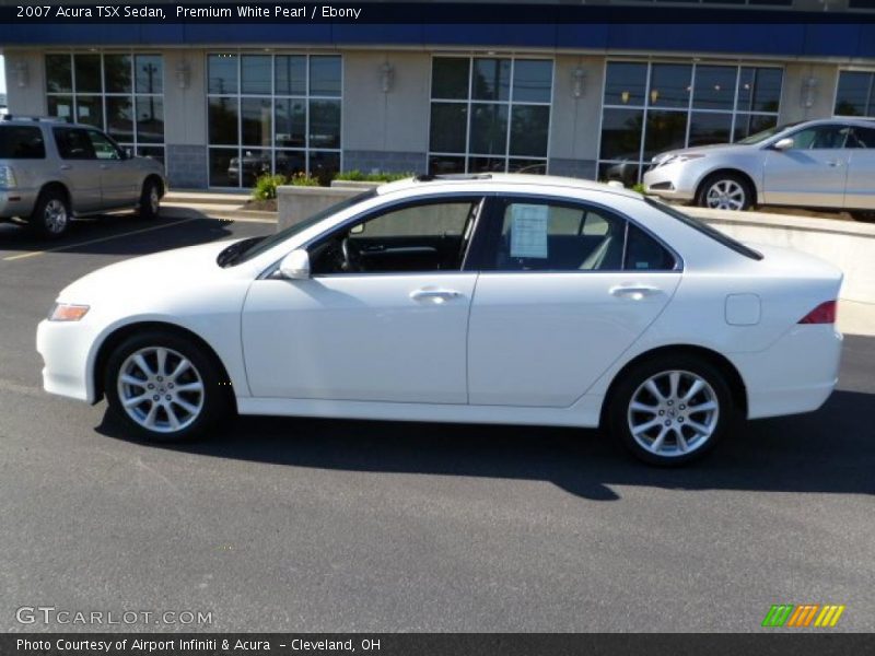 Premium White Pearl / Ebony 2007 Acura TSX Sedan