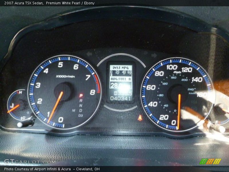 Premium White Pearl / Ebony 2007 Acura TSX Sedan