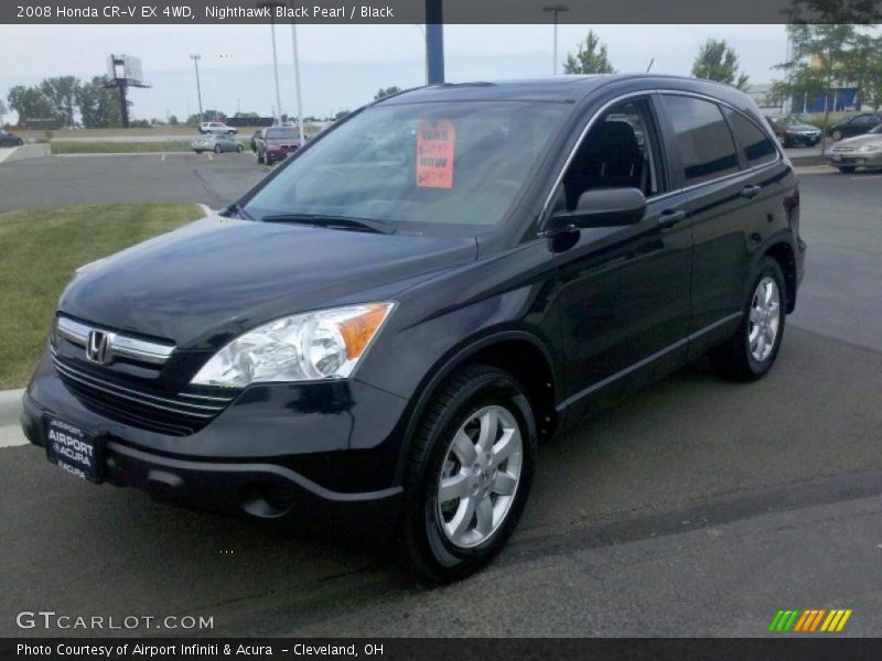 Nighthawk Black Pearl / Black 2008 Honda CR-V EX 4WD