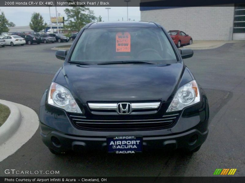 Nighthawk Black Pearl / Black 2008 Honda CR-V EX 4WD