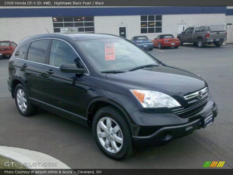 Nighthawk Black Pearl / Black 2008 Honda CR-V EX 4WD
