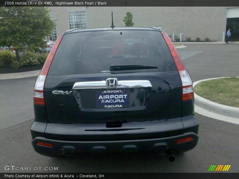 Nighthawk Black Pearl / Black 2008 Honda CR-V EX 4WD