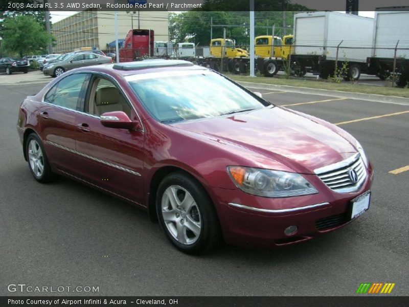 Redondo Red Pearl / Parchment 2008 Acura RL 3.5 AWD Sedan