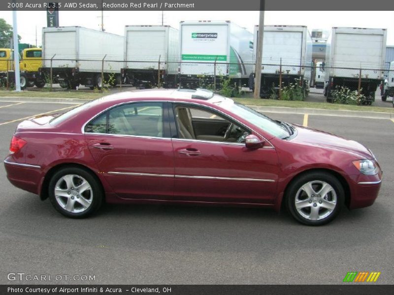 Redondo Red Pearl / Parchment 2008 Acura RL 3.5 AWD Sedan