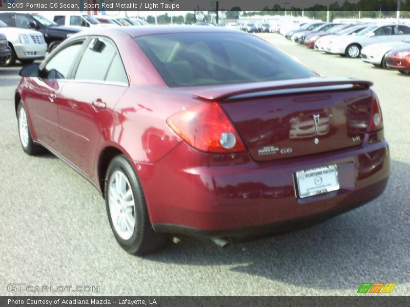 Sport Red Metallic / Light Taupe 2005 Pontiac G6 Sedan