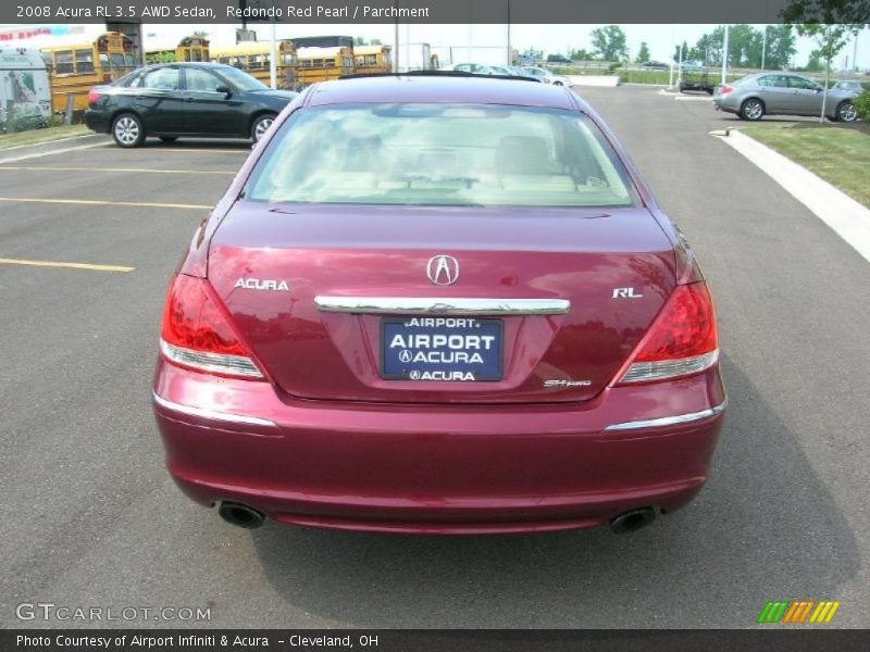 Redondo Red Pearl / Parchment 2008 Acura RL 3.5 AWD Sedan
