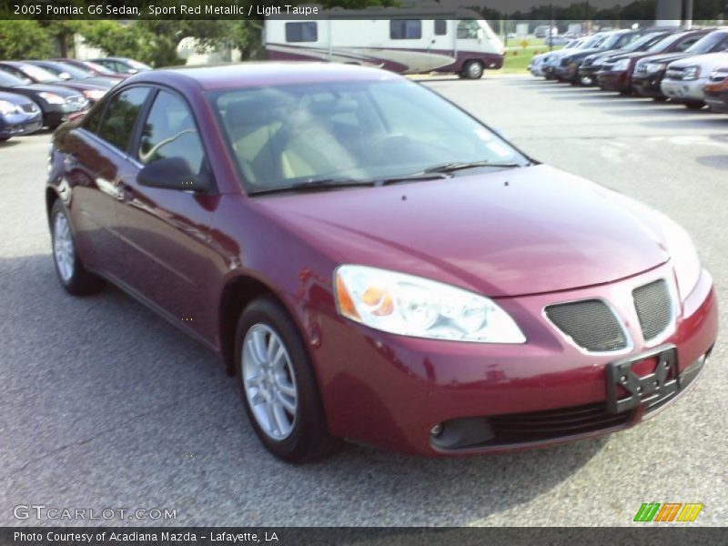 Sport Red Metallic / Light Taupe 2005 Pontiac G6 Sedan