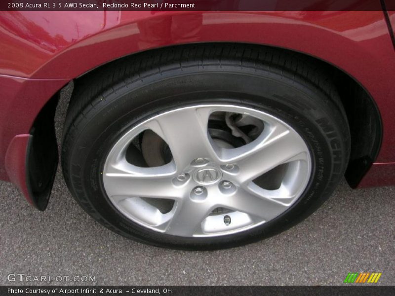 Redondo Red Pearl / Parchment 2008 Acura RL 3.5 AWD Sedan
