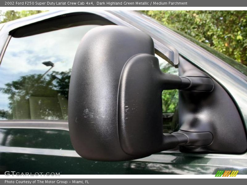 Dark Highland Green Metallic / Medium Parchment 2002 Ford F250 Super Duty Lariat Crew Cab 4x4