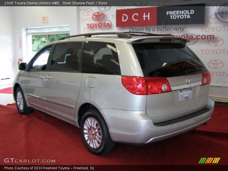 Silver Shadow Pearl / Stone 2008 Toyota Sienna Limited AWD