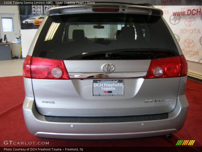 Silver Shadow Pearl / Stone 2008 Toyota Sienna Limited AWD