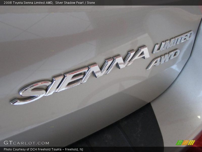 Silver Shadow Pearl / Stone 2008 Toyota Sienna Limited AWD