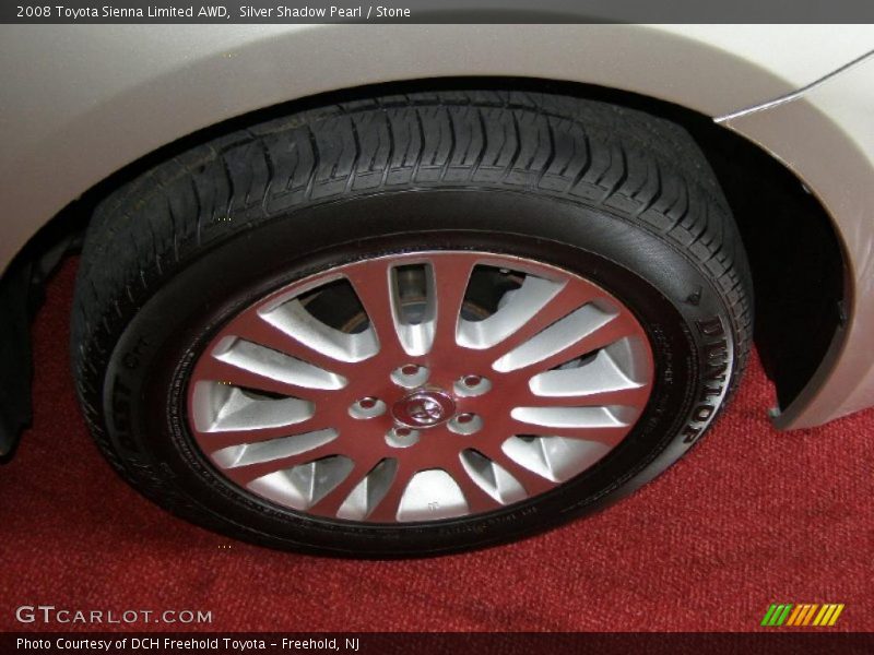 Silver Shadow Pearl / Stone 2008 Toyota Sienna Limited AWD