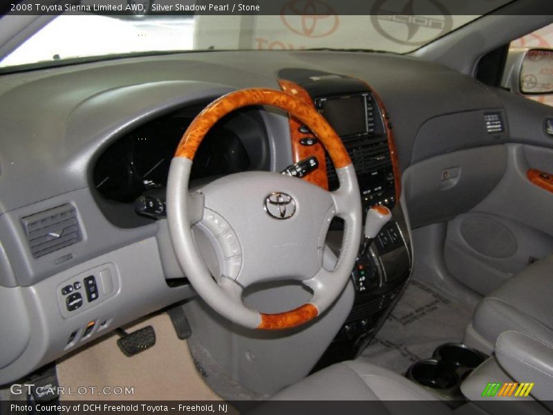 Silver Shadow Pearl / Stone 2008 Toyota Sienna Limited AWD