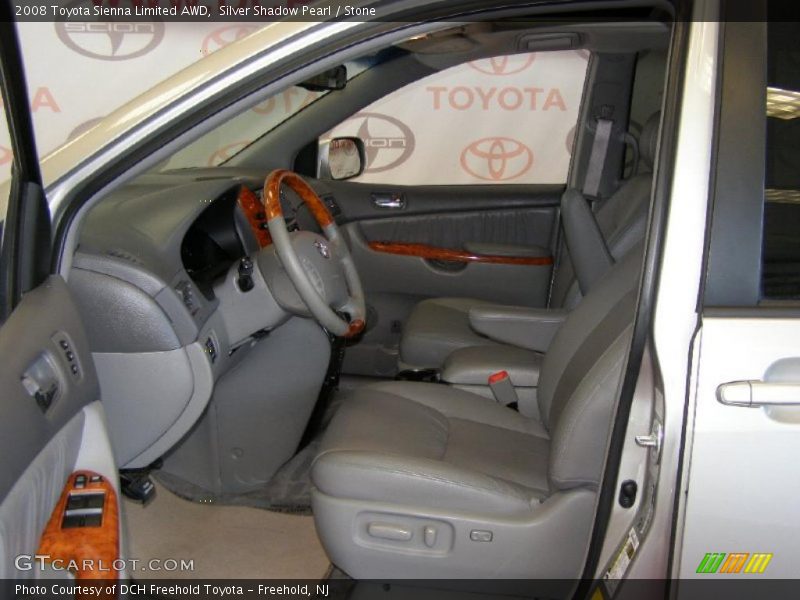 Silver Shadow Pearl / Stone 2008 Toyota Sienna Limited AWD