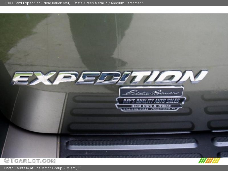 Estate Green Metallic / Medium Parchment 2003 Ford Expedition Eddie Bauer 4x4