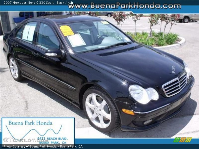Black / Ash 2007 Mercedes-Benz C 230 Sport