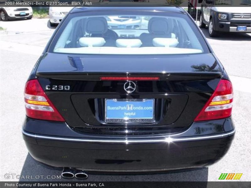 Black / Ash 2007 Mercedes-Benz C 230 Sport