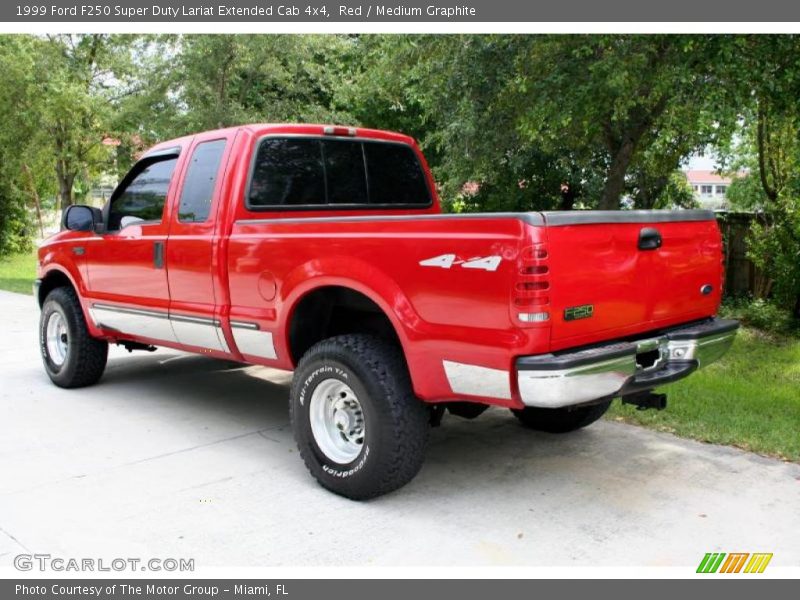 Red / Medium Graphite 1999 Ford F250 Super Duty Lariat Extended Cab 4x4
