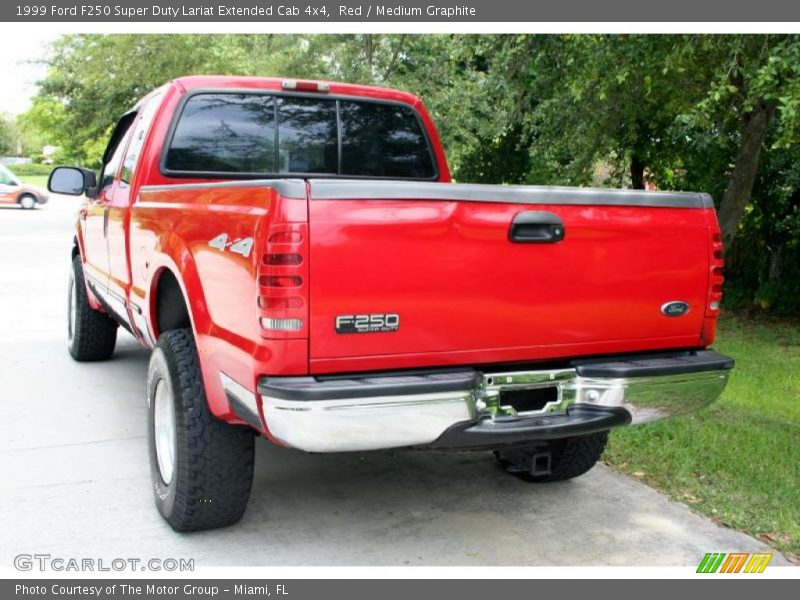 Red / Medium Graphite 1999 Ford F250 Super Duty Lariat Extended Cab 4x4