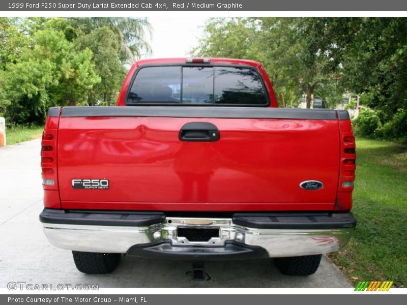 Red / Medium Graphite 1999 Ford F250 Super Duty Lariat Extended Cab 4x4