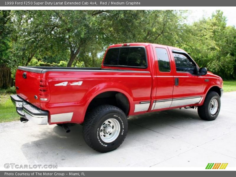 Red / Medium Graphite 1999 Ford F250 Super Duty Lariat Extended Cab 4x4