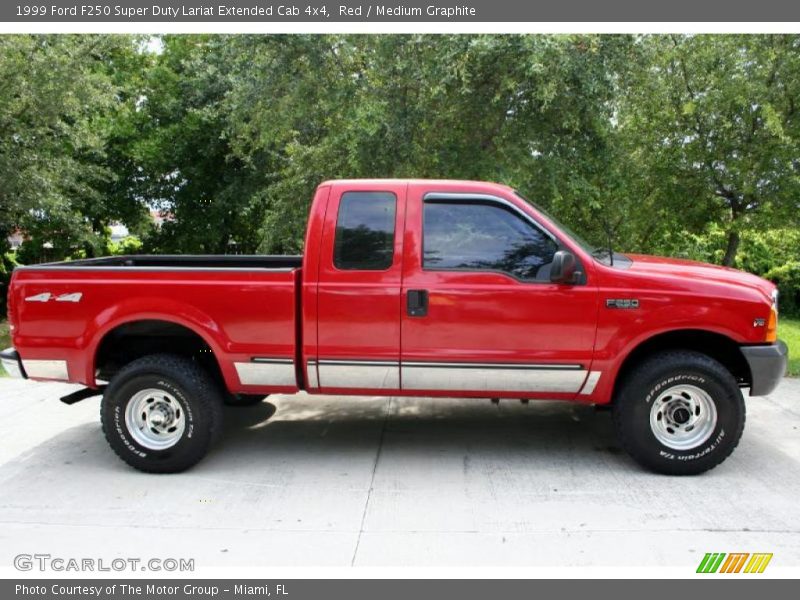 Red / Medium Graphite 1999 Ford F250 Super Duty Lariat Extended Cab 4x4