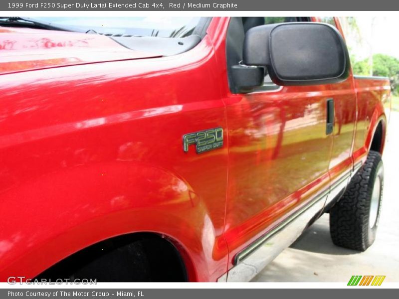 Red / Medium Graphite 1999 Ford F250 Super Duty Lariat Extended Cab 4x4