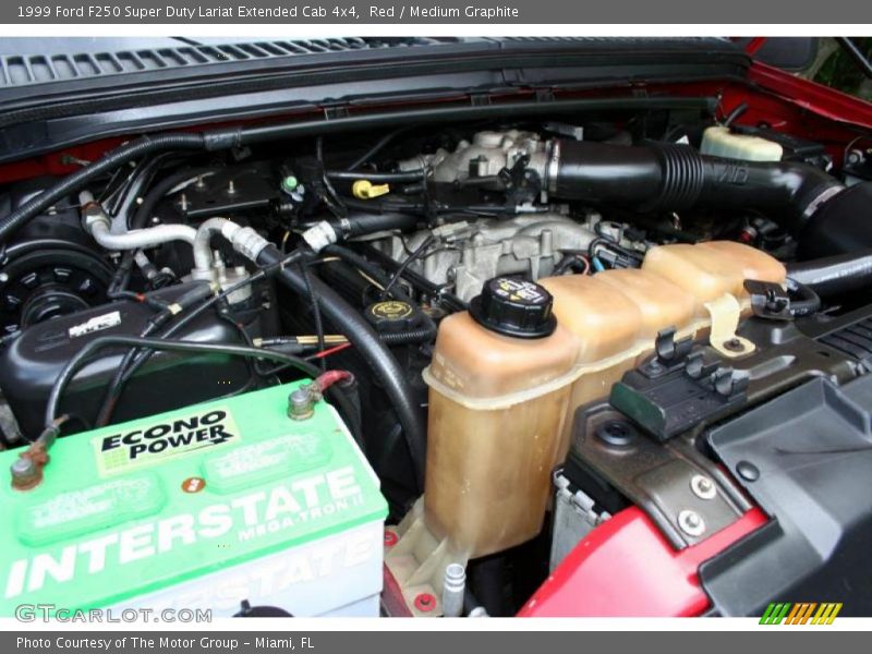 Red / Medium Graphite 1999 Ford F250 Super Duty Lariat Extended Cab 4x4