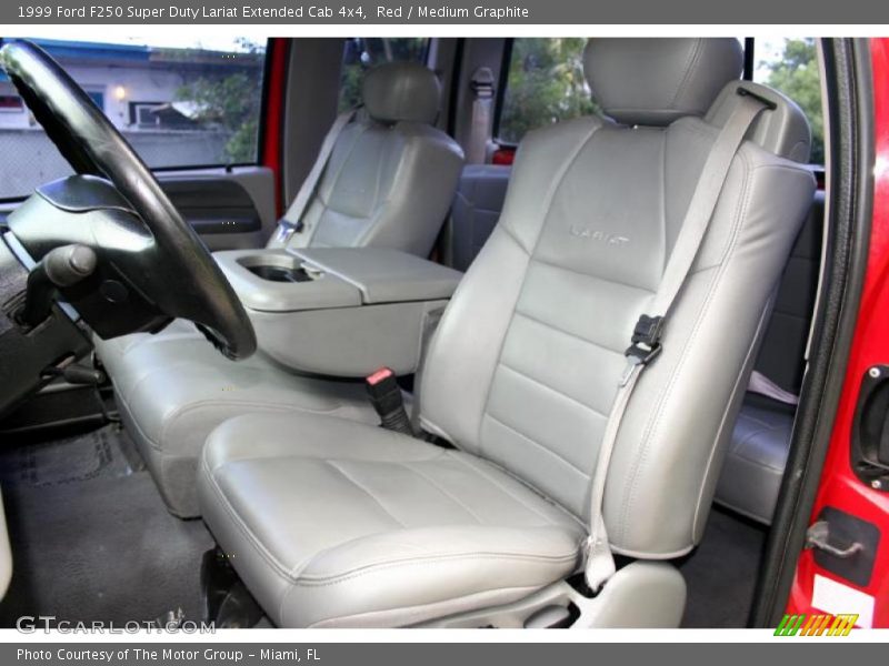 Red / Medium Graphite 1999 Ford F250 Super Duty Lariat Extended Cab 4x4
