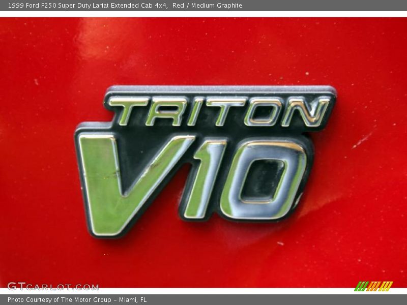 Red / Medium Graphite 1999 Ford F250 Super Duty Lariat Extended Cab 4x4