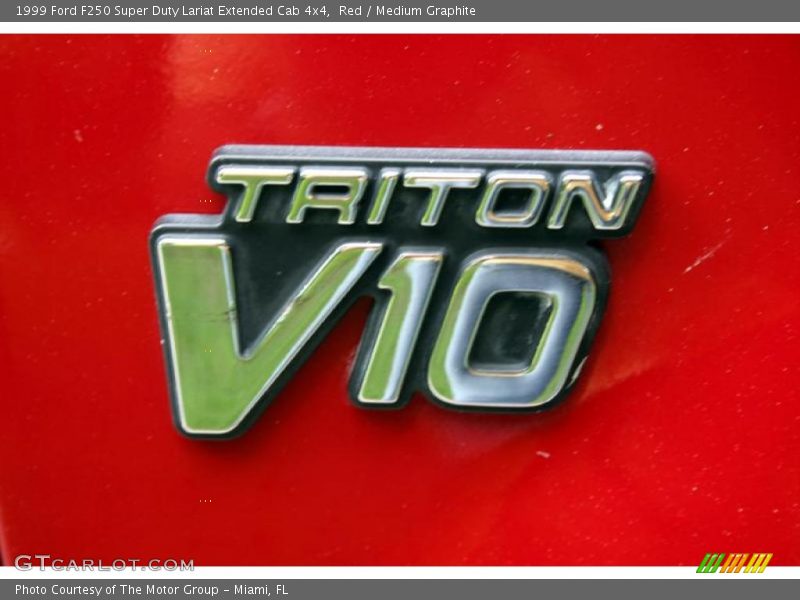 Red / Medium Graphite 1999 Ford F250 Super Duty Lariat Extended Cab 4x4