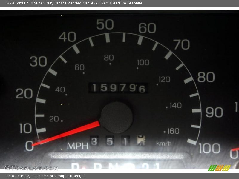 Red / Medium Graphite 1999 Ford F250 Super Duty Lariat Extended Cab 4x4