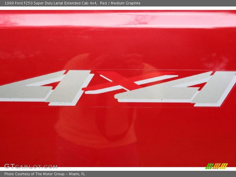 Red / Medium Graphite 1999 Ford F250 Super Duty Lariat Extended Cab 4x4