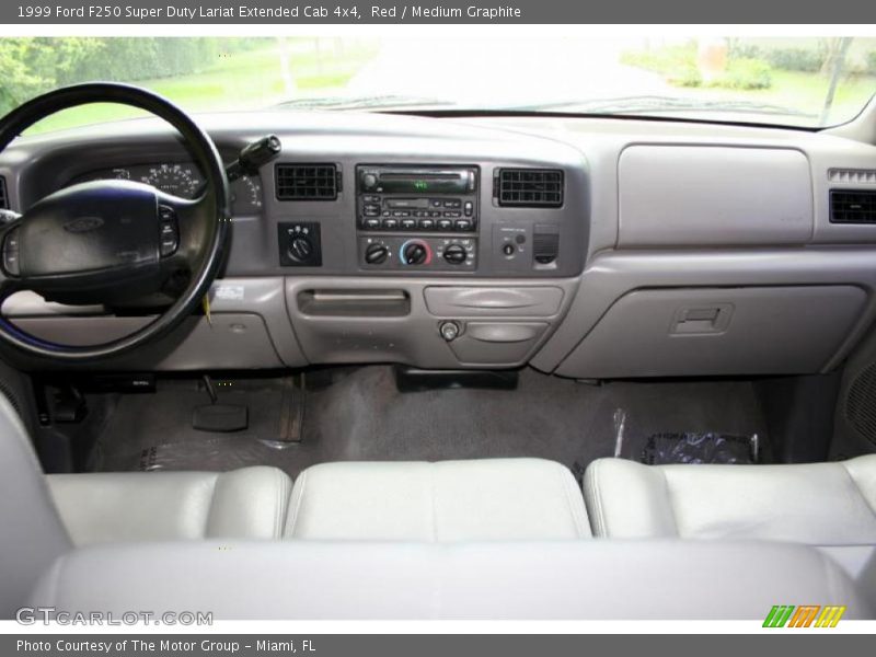 Red / Medium Graphite 1999 Ford F250 Super Duty Lariat Extended Cab 4x4