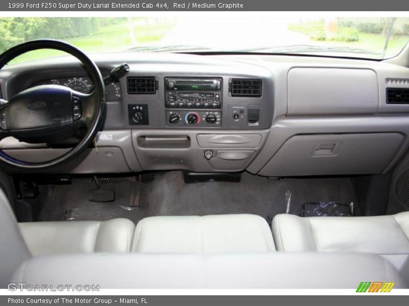 Red / Medium Graphite 1999 Ford F250 Super Duty Lariat Extended Cab 4x4